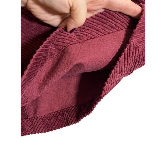 Talbots Corduroy Skirt 14P Mini Burgundy Academia Preppy Classic Chic Retro 80s - Picture 7 of 9